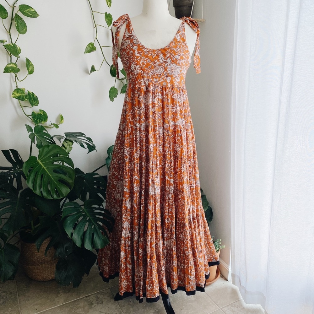 Free People Kika’s printed midi maxi dress nwot